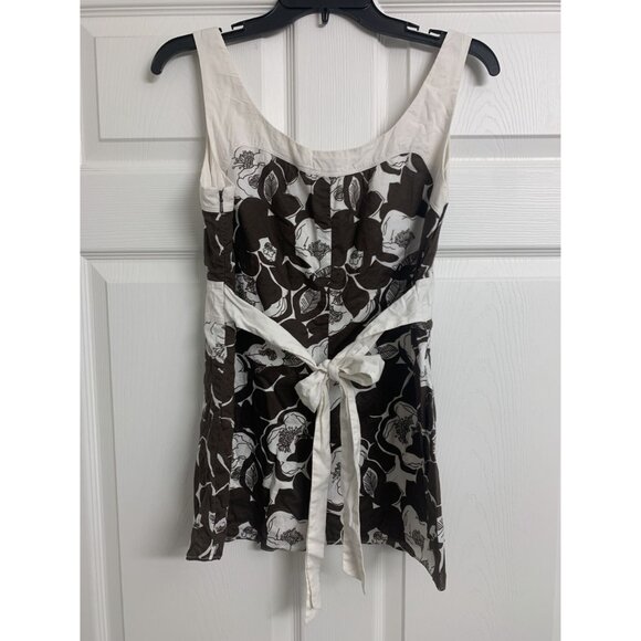 Harolds Cotton Floral Empire Waist Sleeveless Top Size M - Picture 3 of 6